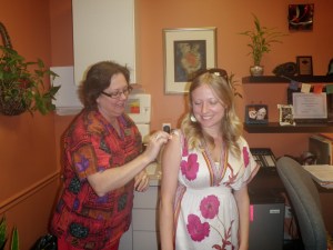 Kim takin' it like a champ