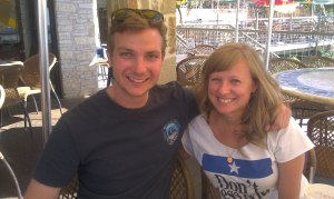 Having a drink at the Oasis